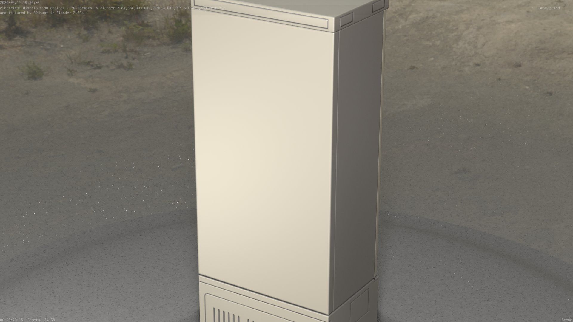 Verteilerschrank 8 refrigerator Low-poly 3D model_12