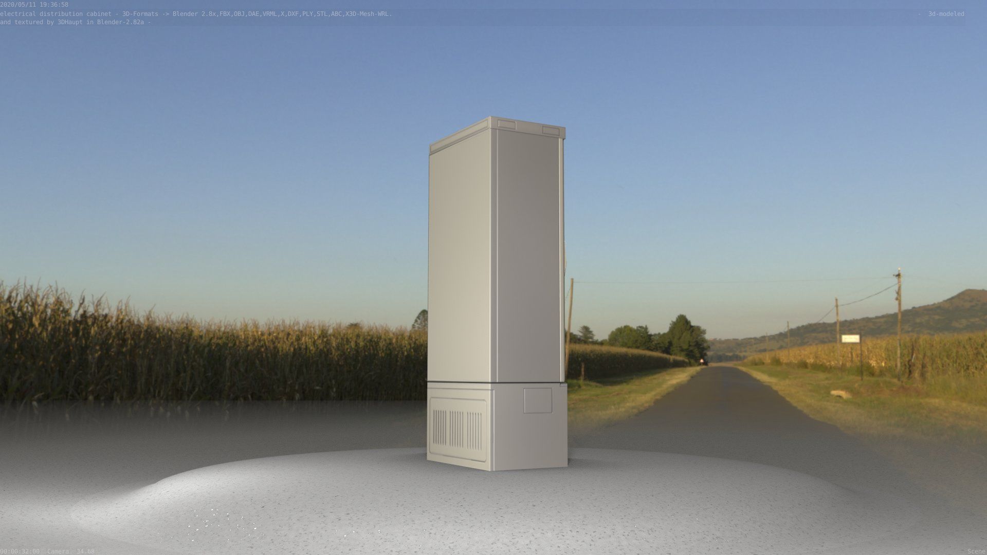 Verteilerschrank 8 refrigerator Low-poly 3D model_68