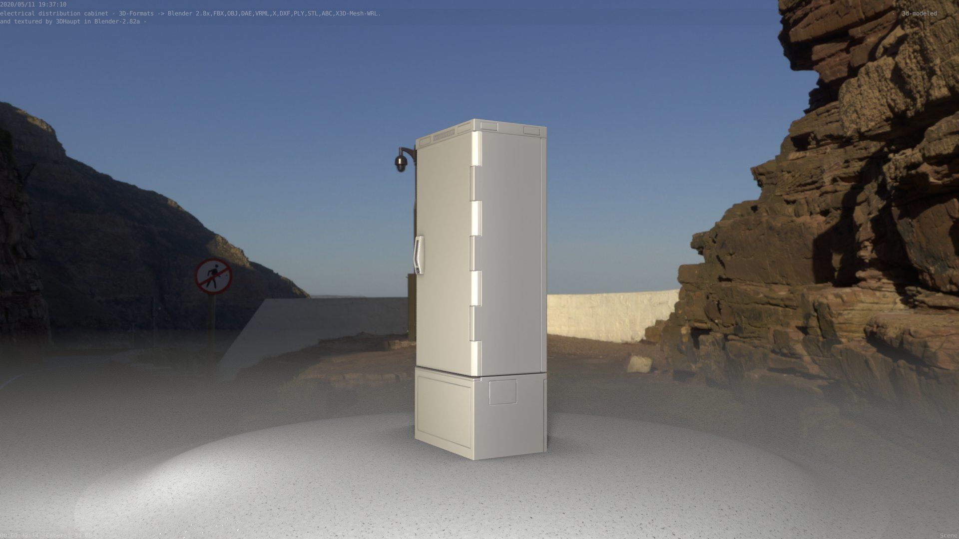 Verteilerschrank 8 refrigerator Low-poly 3D model_82