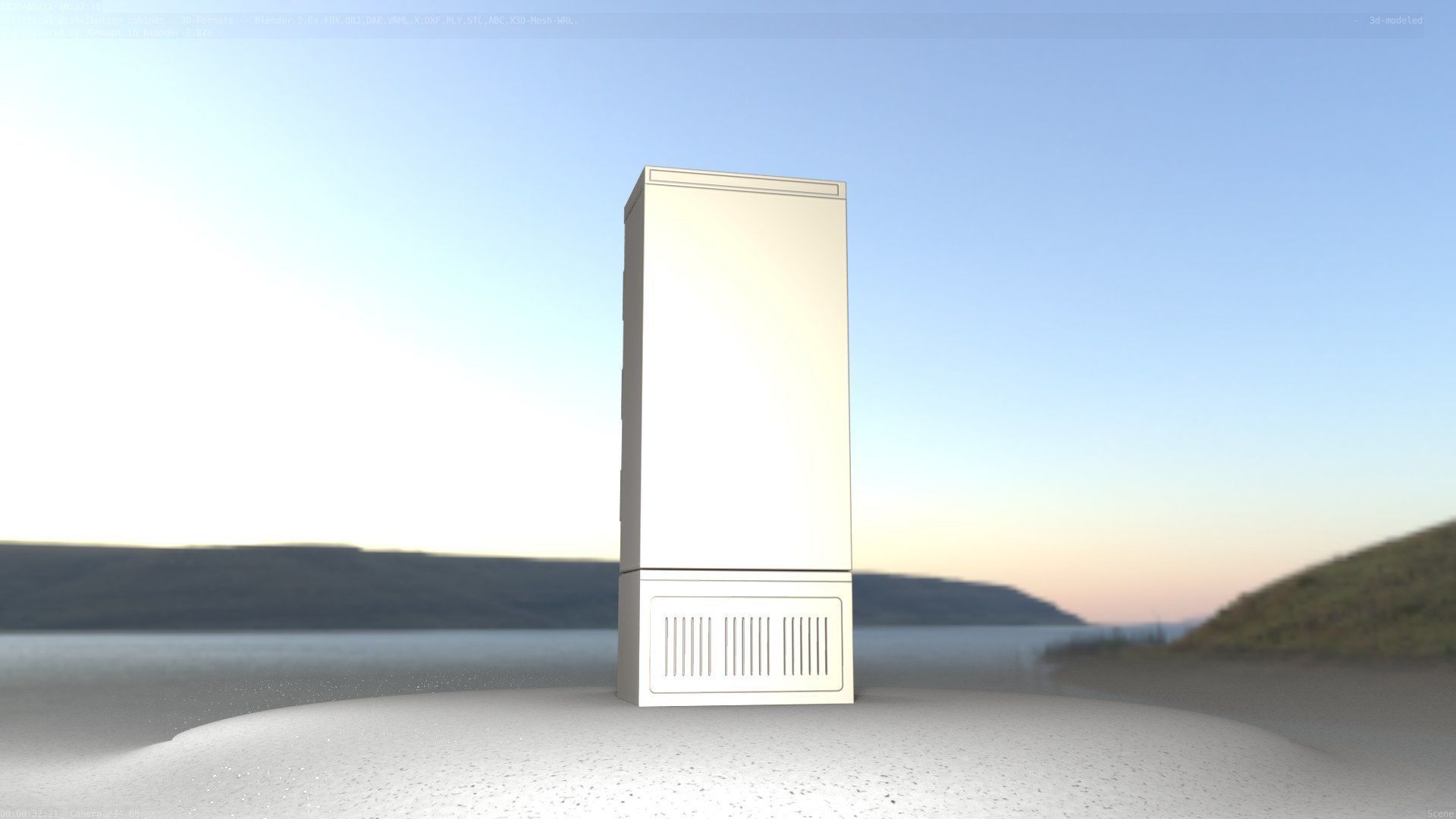 Verteilerschrank 8 refrigerator Low-poly 3D model_89