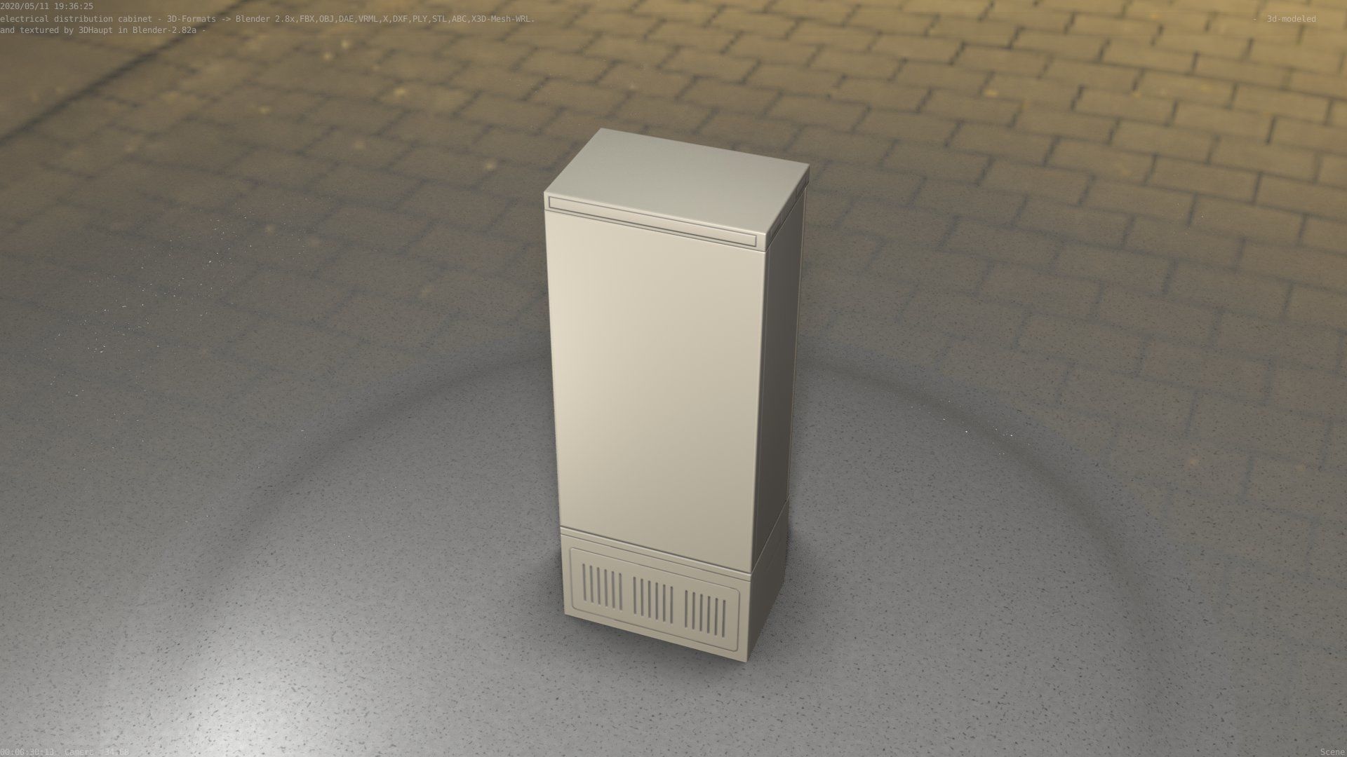 Verteilerschrank 8 refrigerator Low-poly 3D model_33