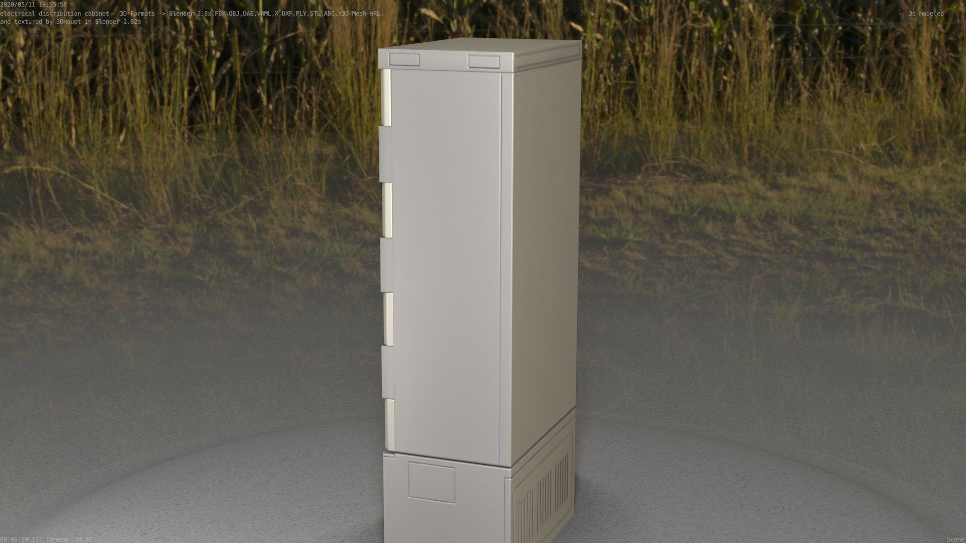 Verteilerschrank 8 refrigerator Low-poly 3D model_7