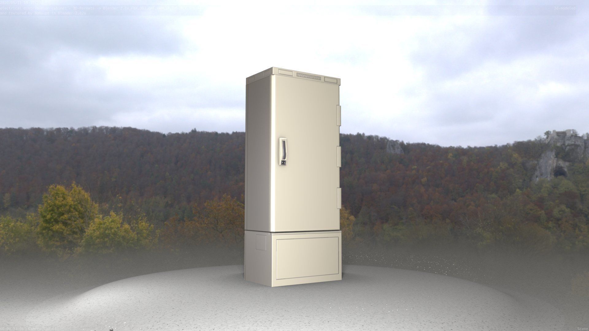 Verteilerschrank 8 refrigerator Low-poly 3D model_98
