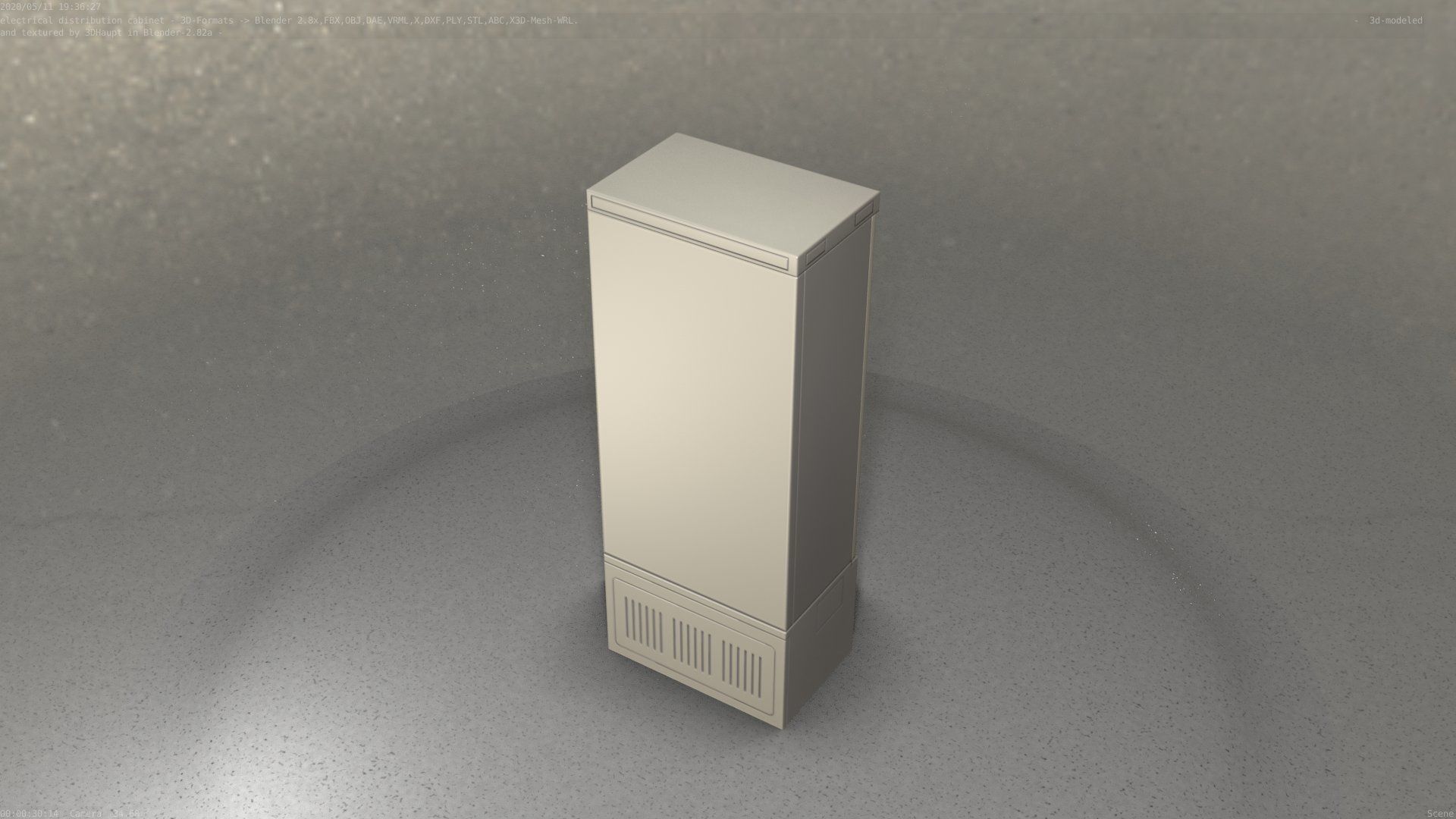 Verteilerschrank 8 refrigerator Low-poly 3D model_34