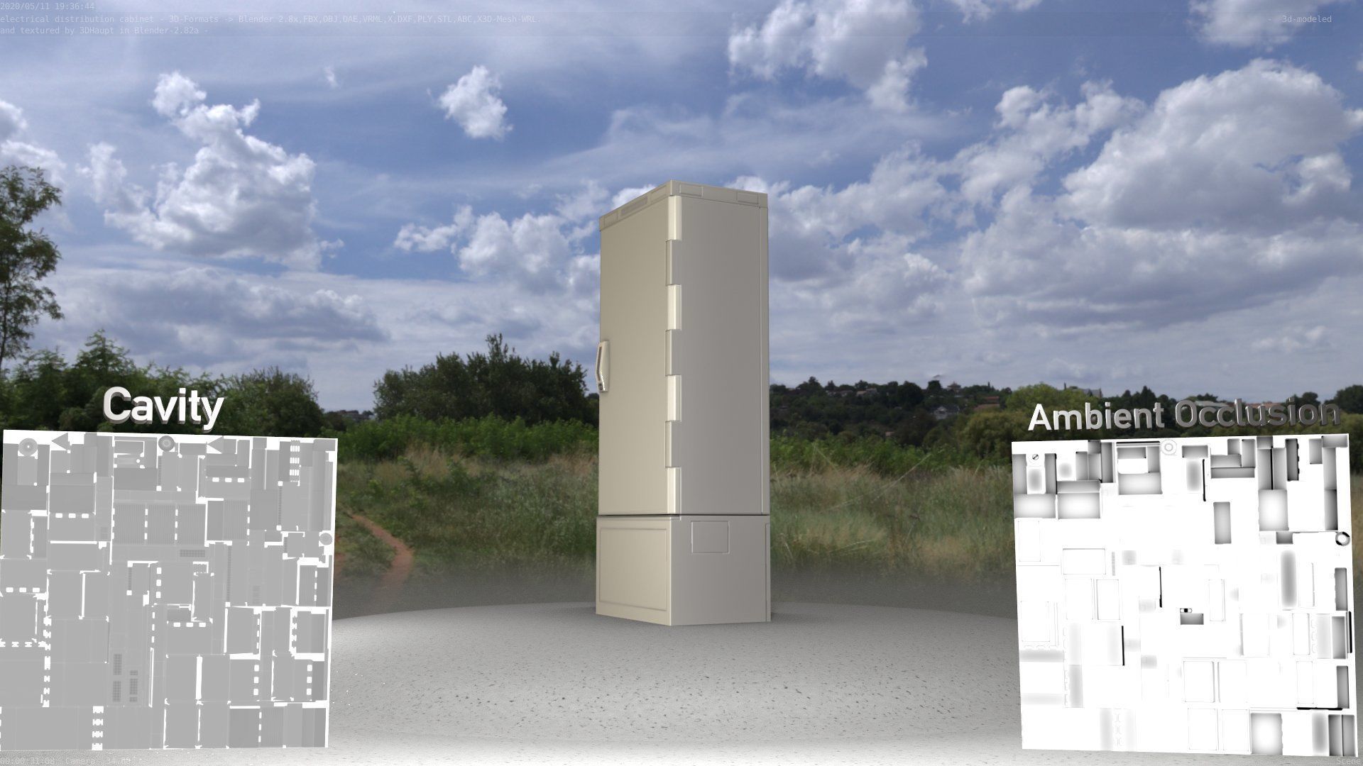 Verteilerschrank 8 refrigerator Low-poly 3D model_52