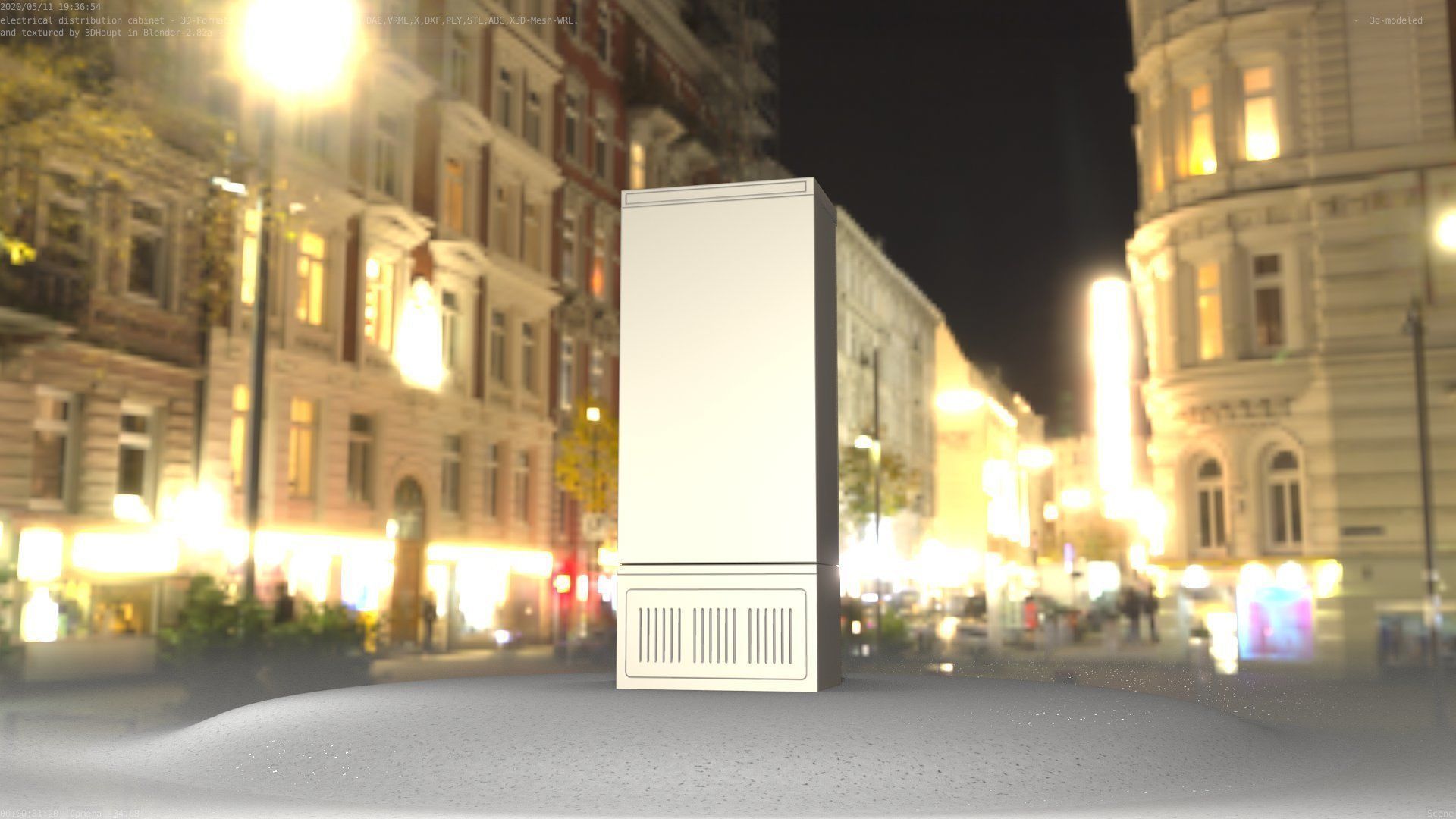 Verteilerschrank 8 refrigerator Low-poly 3D model_64