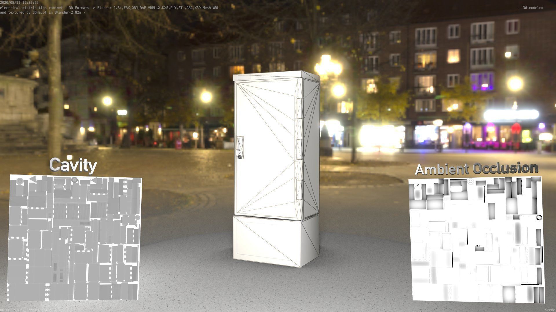 Verteilerschrank 8 refrigerator Low-poly 3D model_3