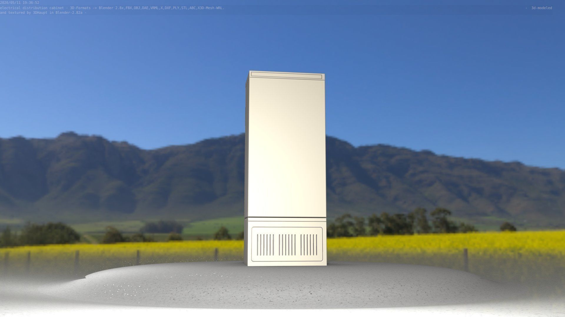 Verteilerschrank 8 refrigerator Low-poly 3D model_62