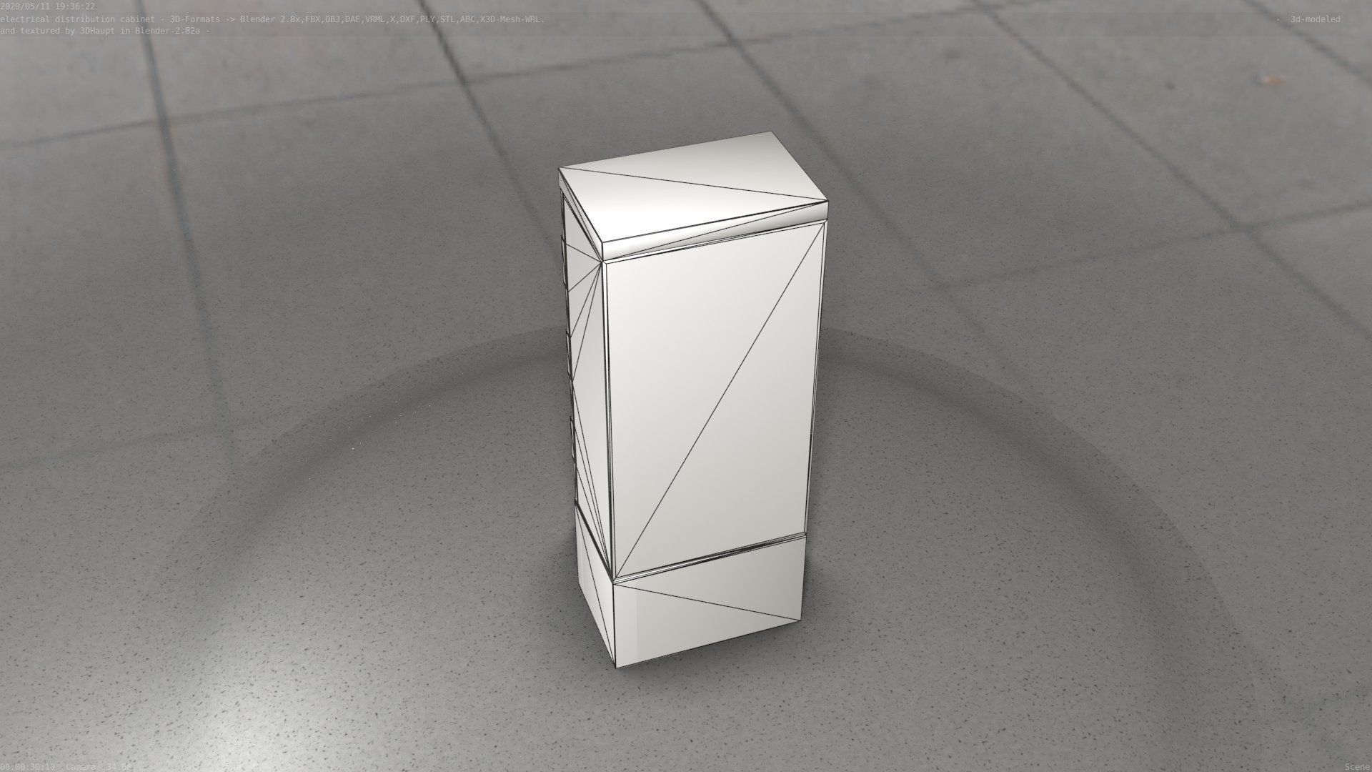 Verteilerschrank 8 refrigerator Low-poly 3D model_30