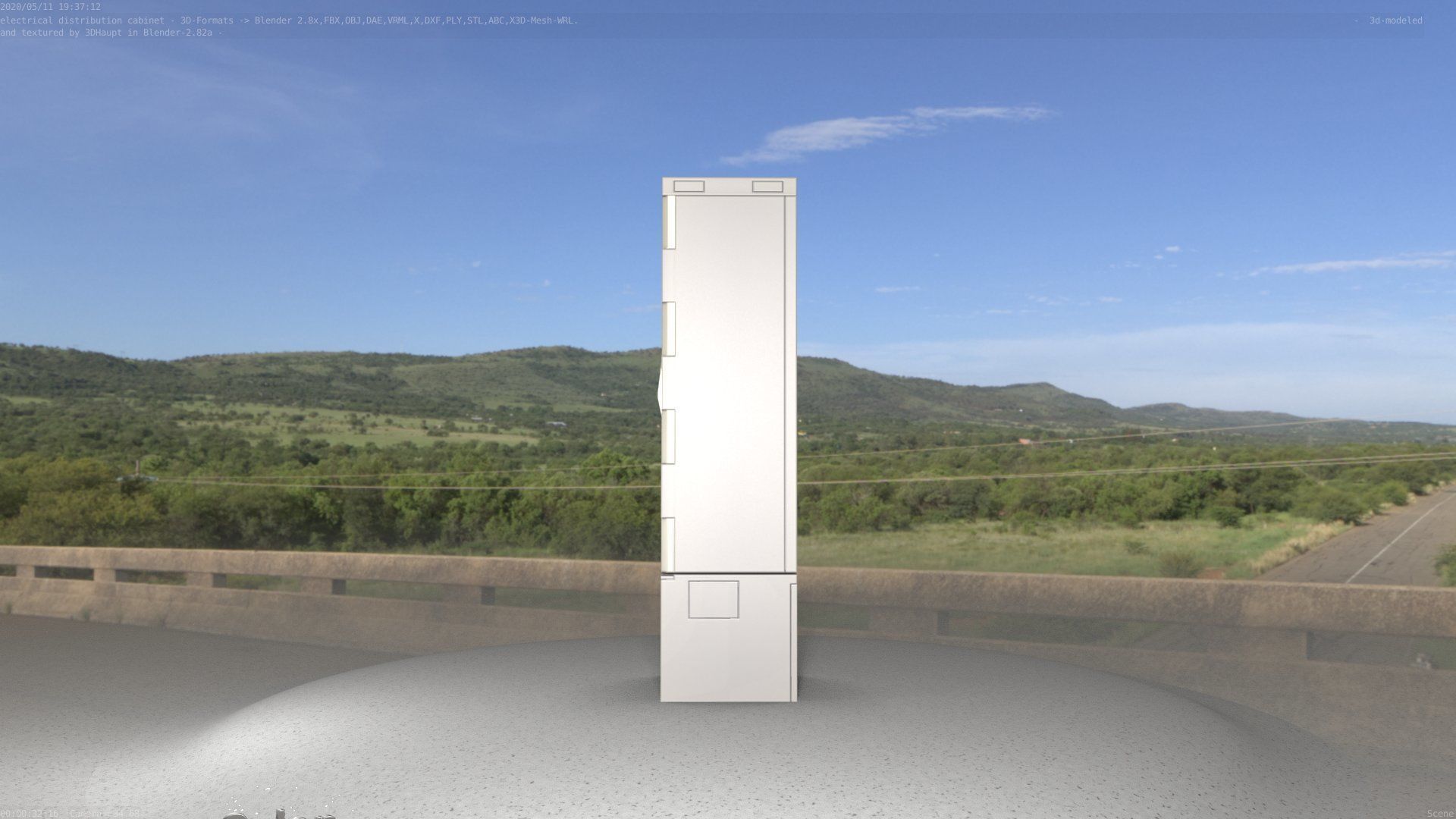 Verteilerschrank 8 refrigerator Low-poly 3D model_84