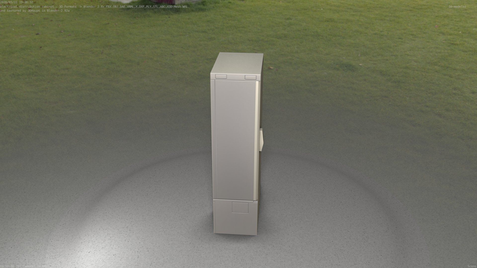 Verteilerschrank 8 refrigerator Low-poly 3D model_39