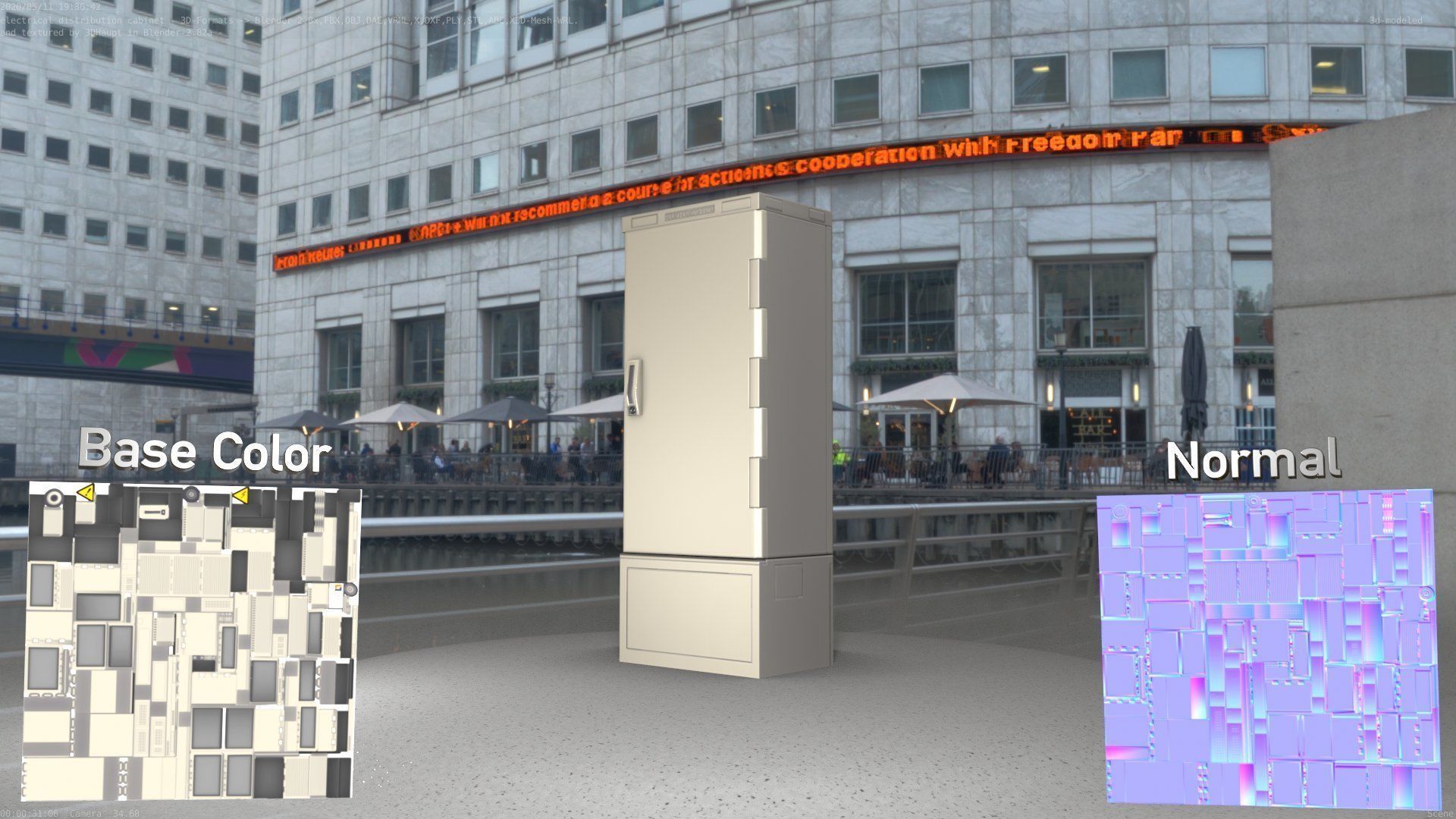 Verteilerschrank 8 refrigerator Low-poly 3D model_50