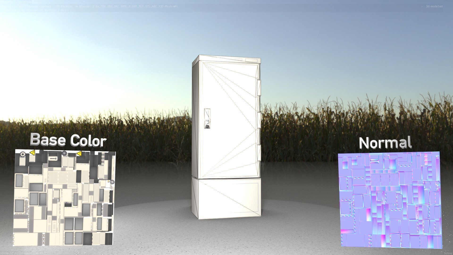 Verteilerschrank 8 refrigerator Low-poly 3D model_99