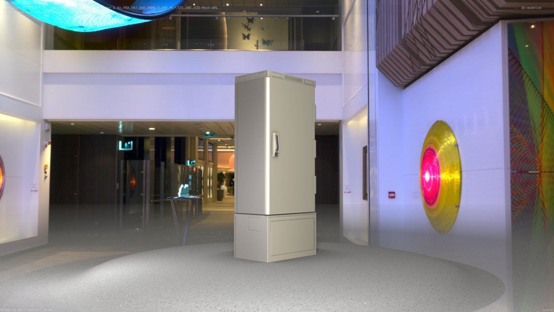 Verteilerschrank 8 refrigerator Low-poly 3D model_74