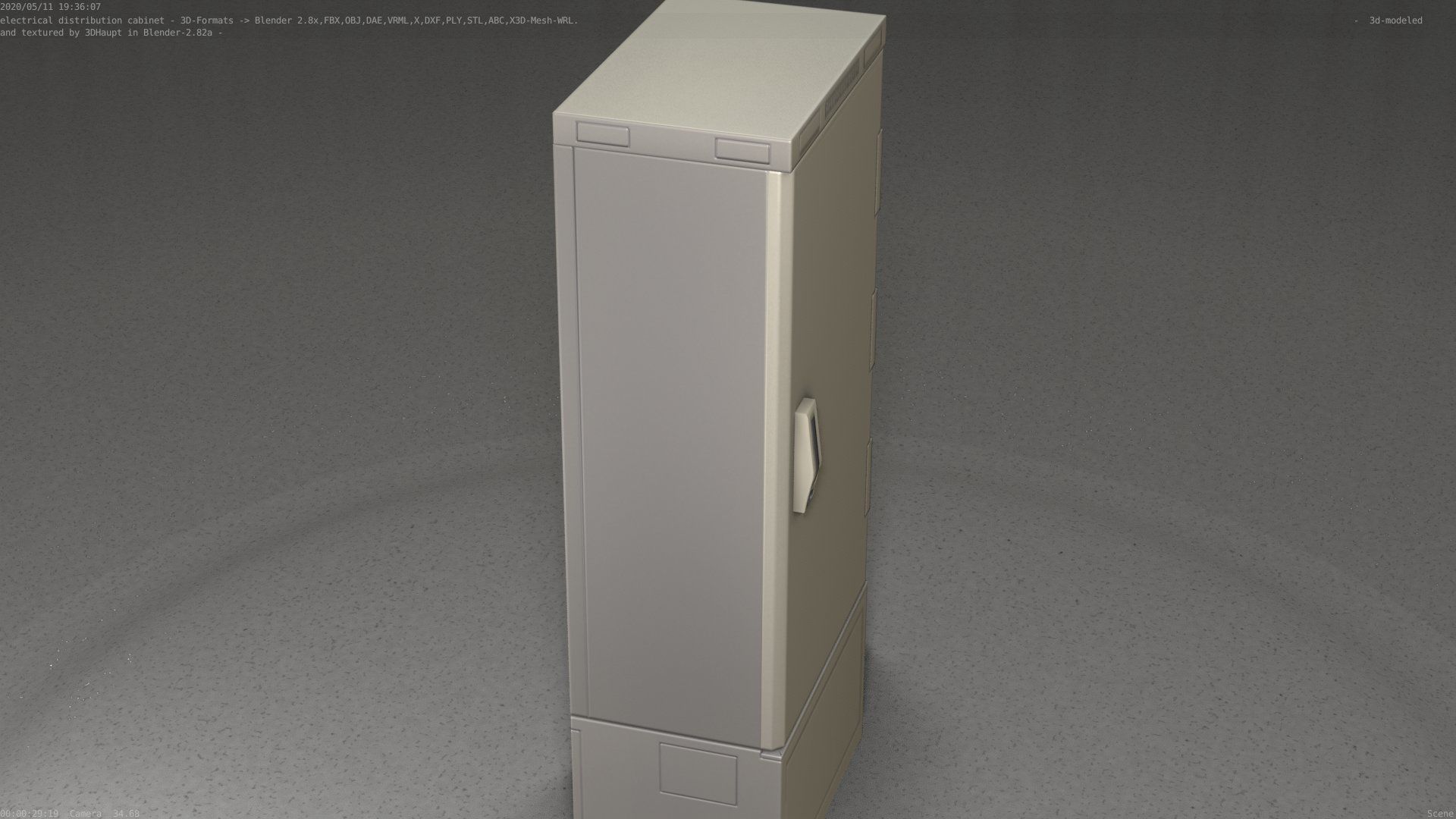 Verteilerschrank 8 refrigerator Low-poly 3D model_16