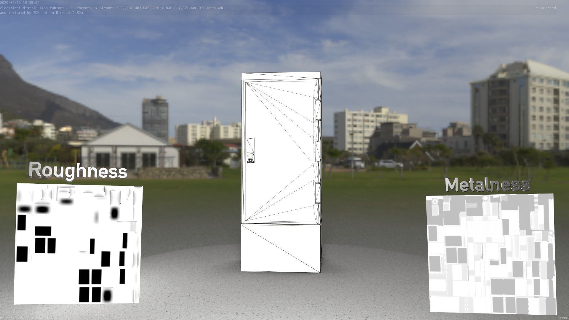 Verteilerschrank 8 refrigerator Low-poly 3D model_2