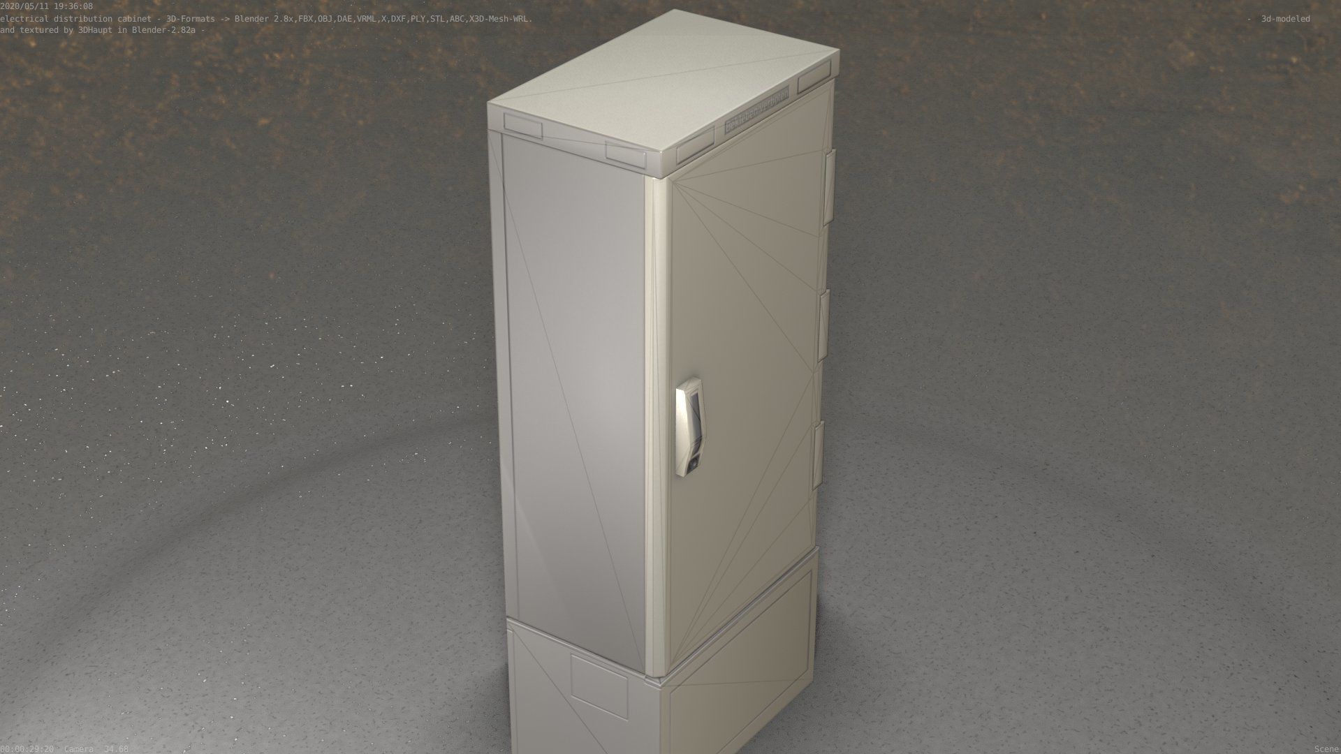 Verteilerschrank 8 refrigerator Low-poly 3D model_17