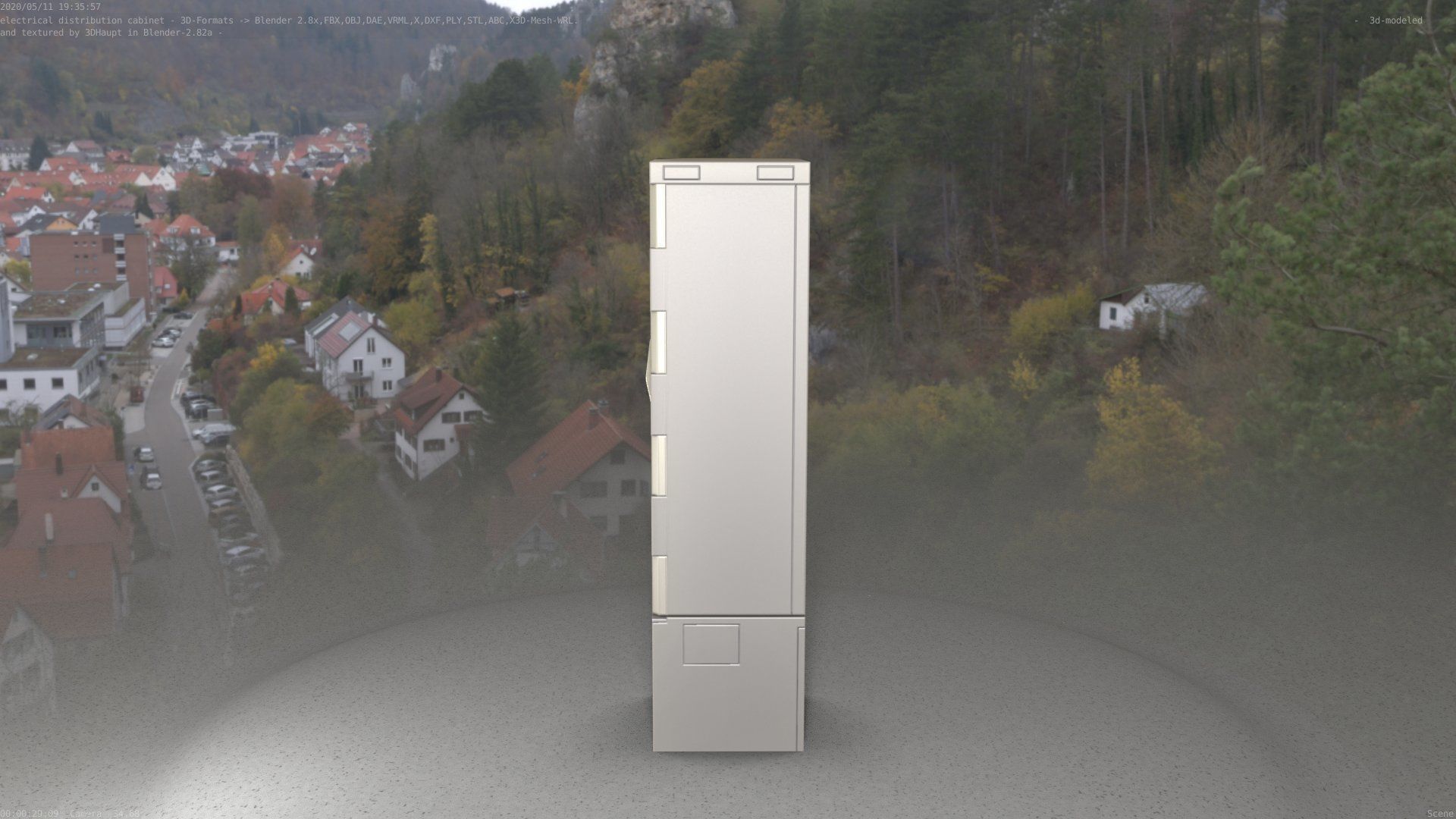 Verteilerschrank 8 refrigerator Low-poly 3D model_6