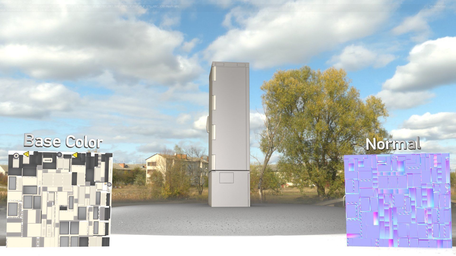 Verteilerschrank 8 refrigerator Low-poly 3D model_54