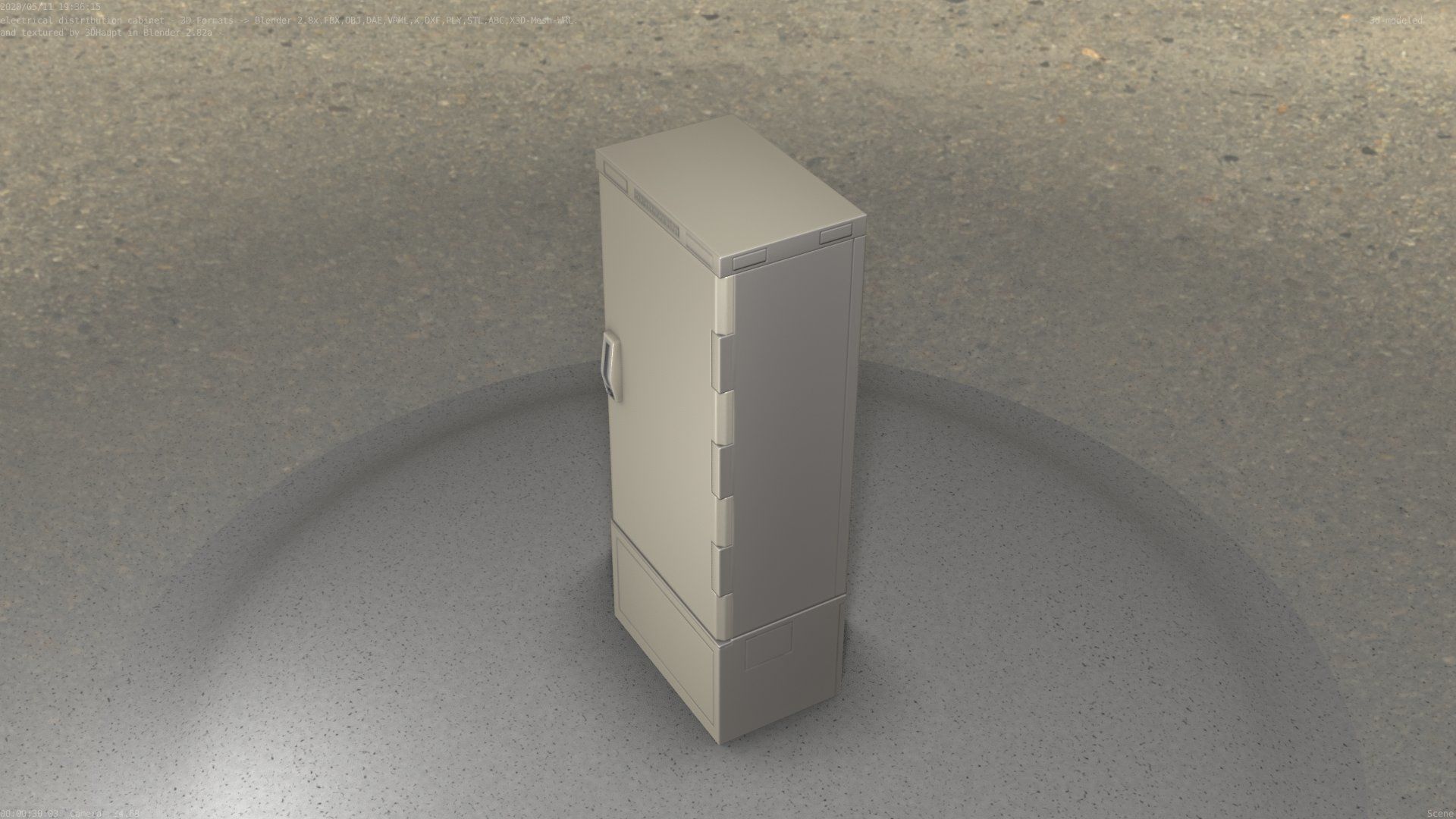 Verteilerschrank 8 refrigerator Low-poly 3D model_23