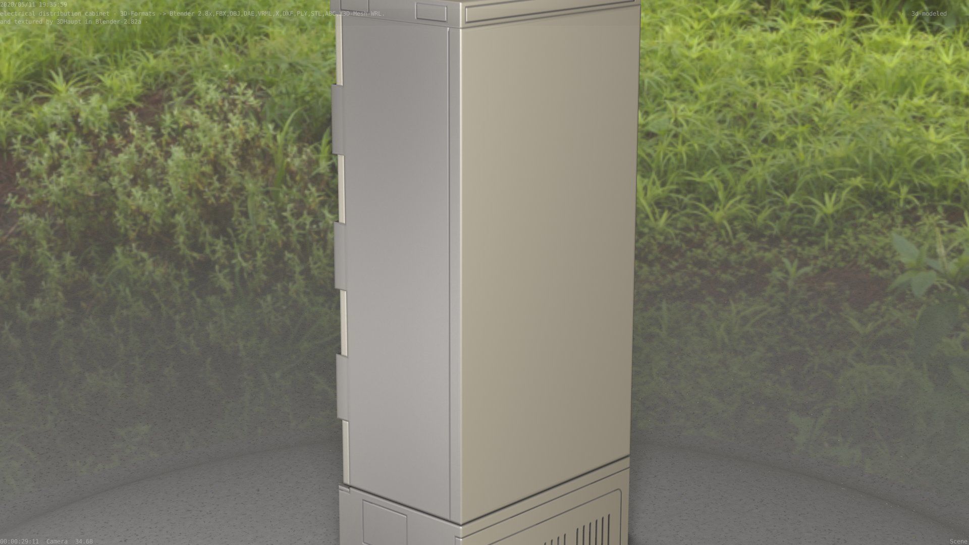 Verteilerschrank 8 refrigerator Low-poly 3D model_8