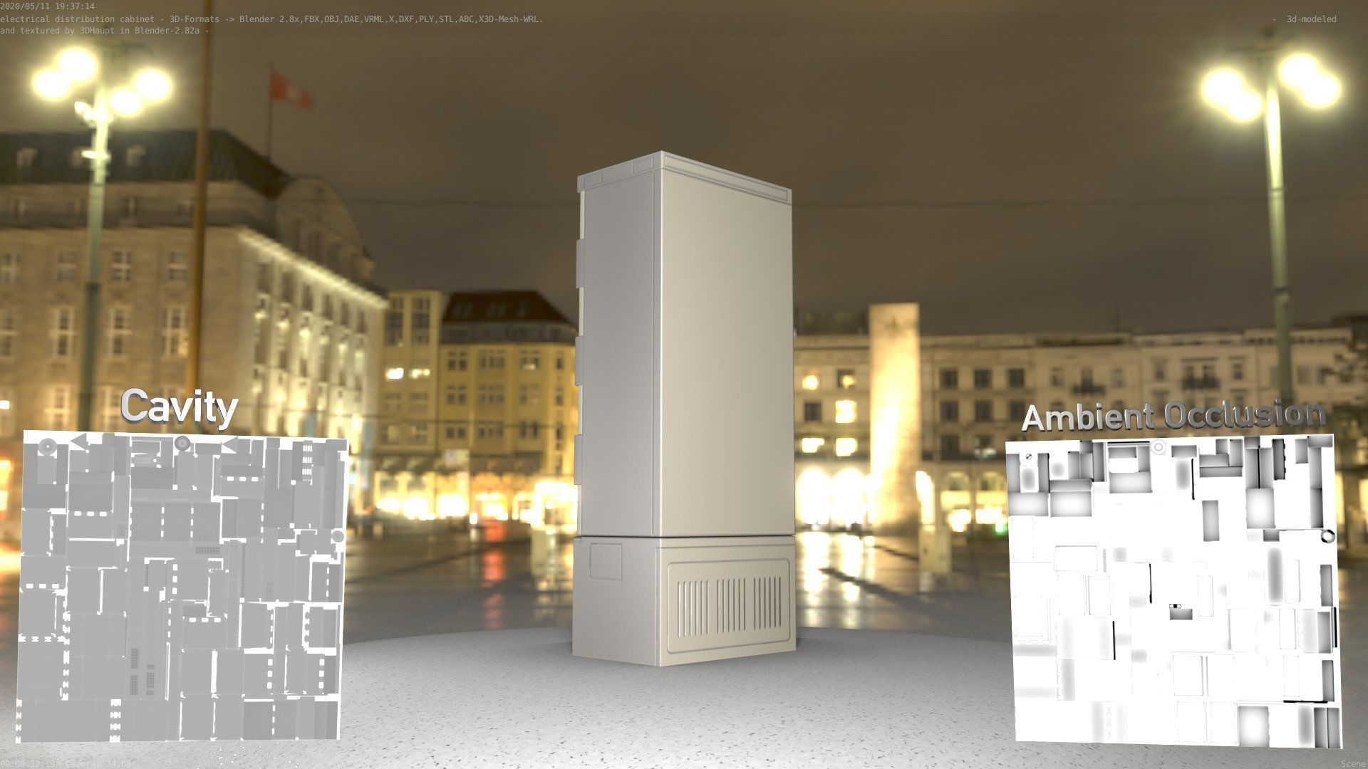 Verteilerschrank 8 refrigerator Low-poly 3D model_87