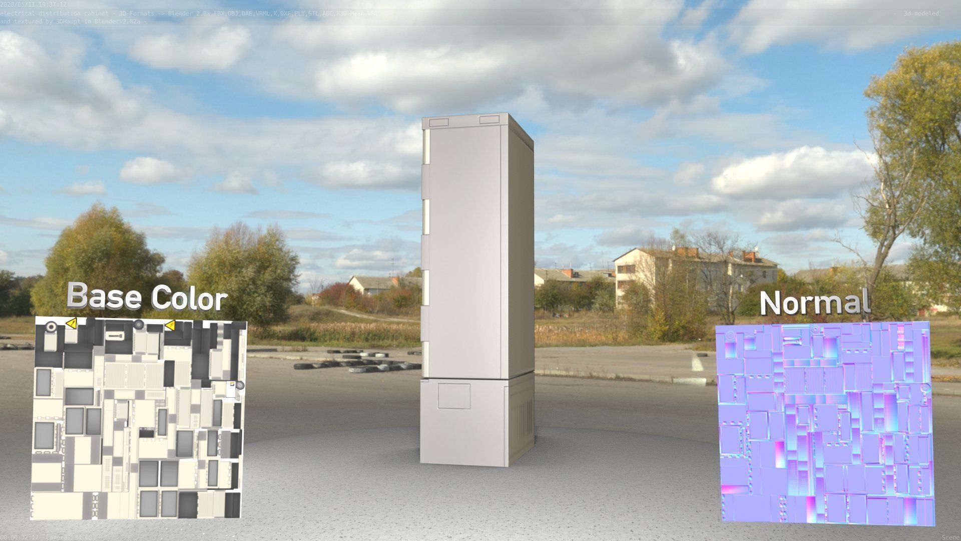 Verteilerschrank 8 refrigerator Low-poly 3D model_85