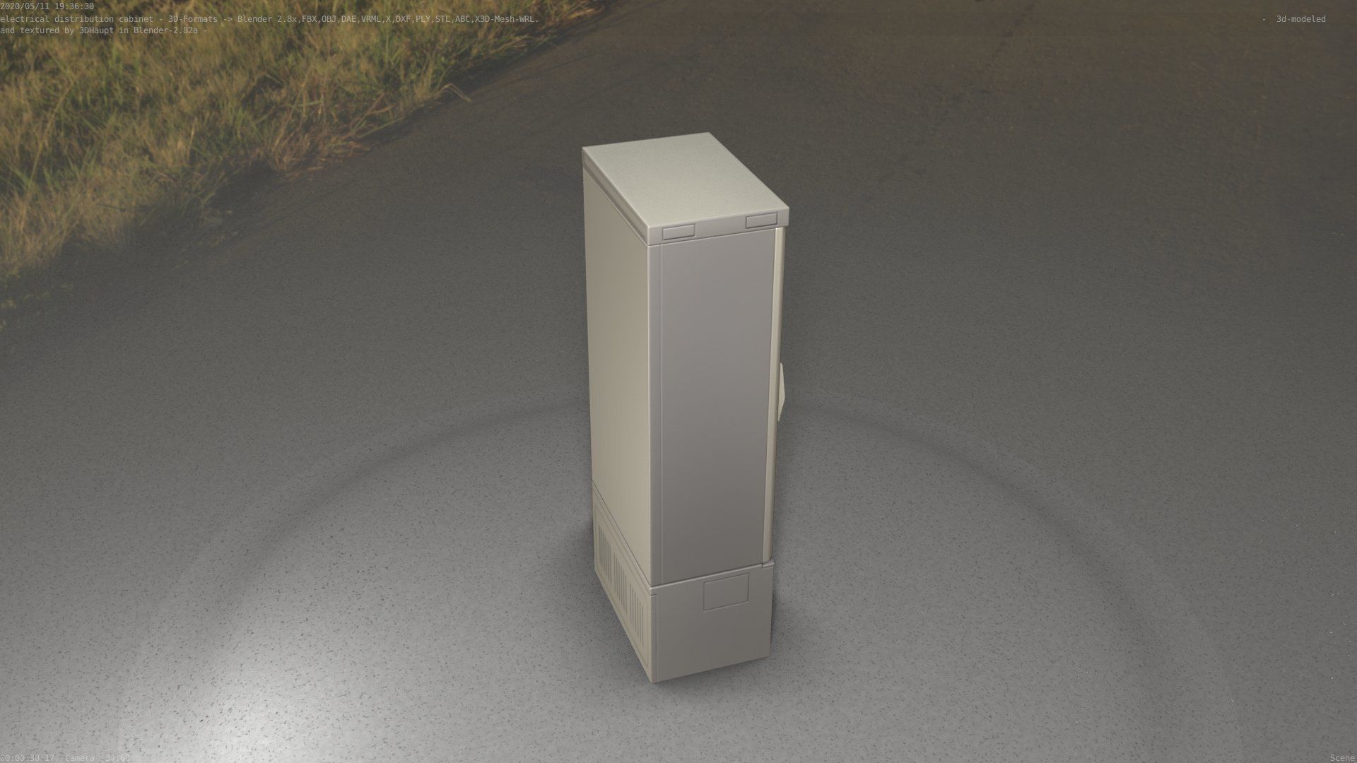 Verteilerschrank 8 refrigerator Low-poly 3D model_37