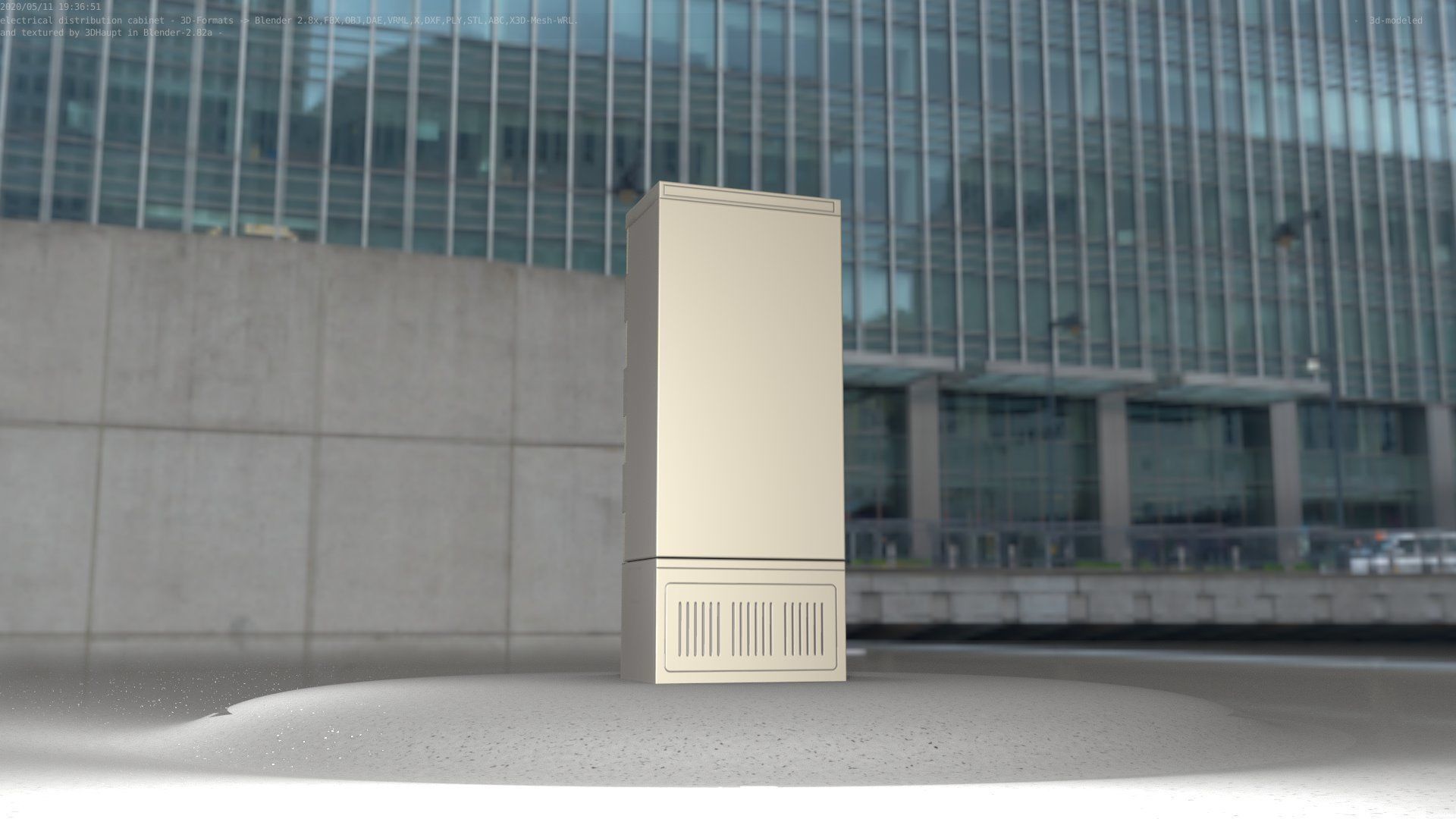 Verteilerschrank 8 refrigerator Low-poly 3D model_61