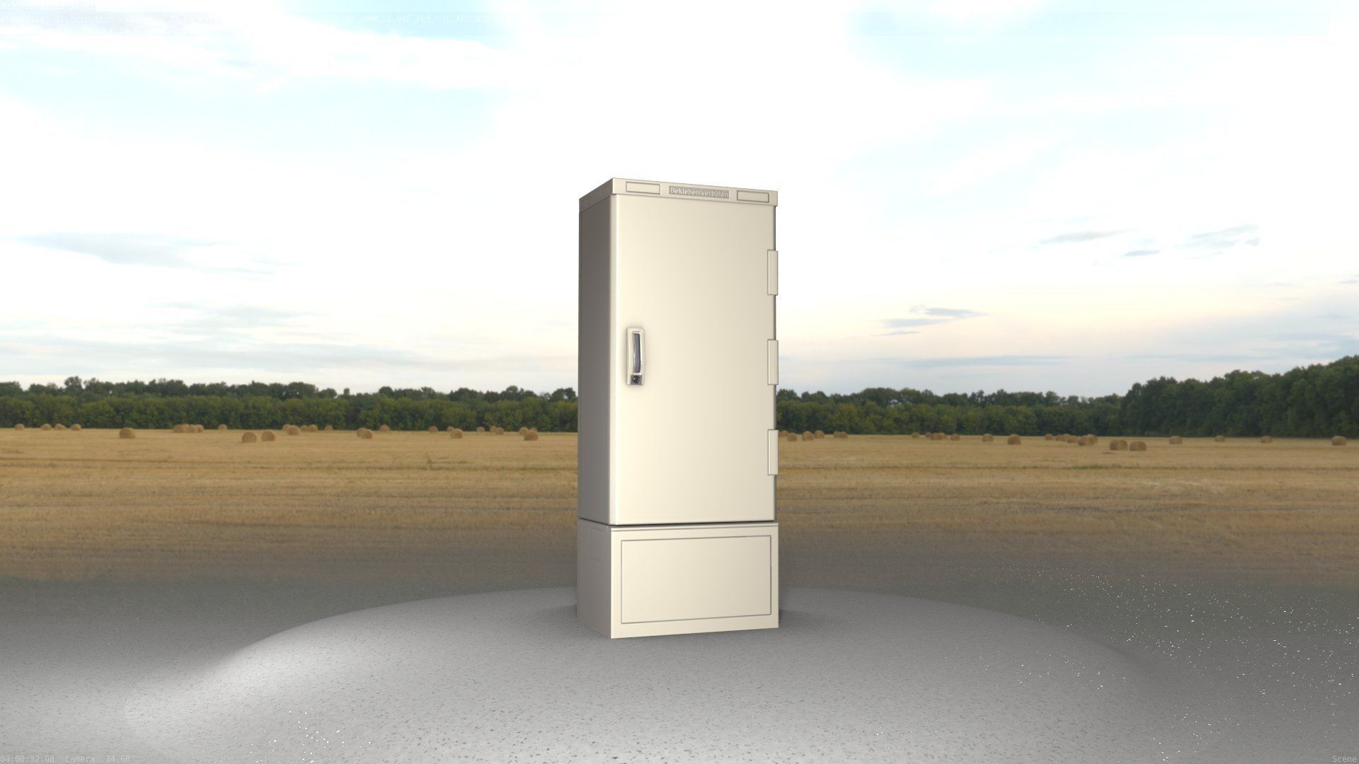Verteilerschrank 8 refrigerator Low-poly 3D model_76