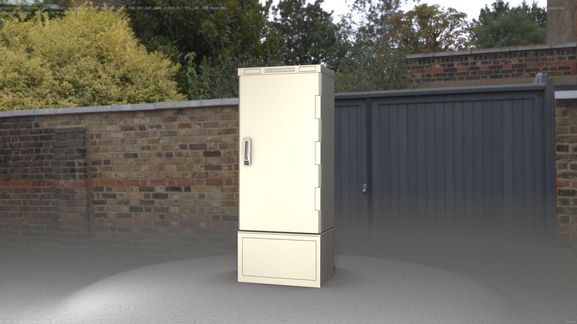 Verteilerschrank 8 refrigerator Low-poly 3D model_48
