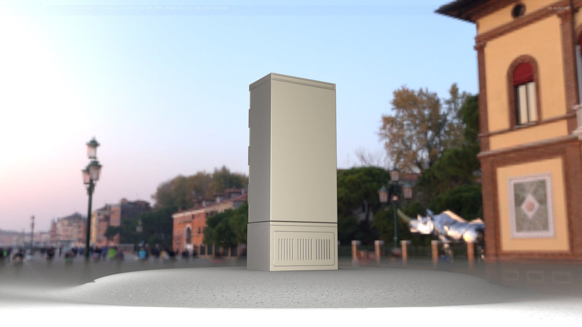 Verteilerschrank 8 refrigerator Low-poly 3D model_60