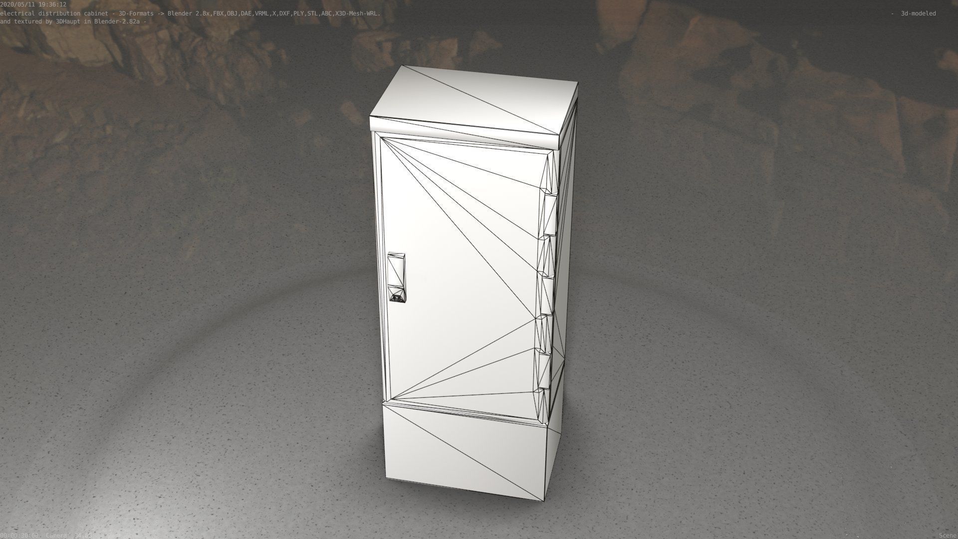 Verteilerschrank 8 refrigerator Low-poly 3D model_21