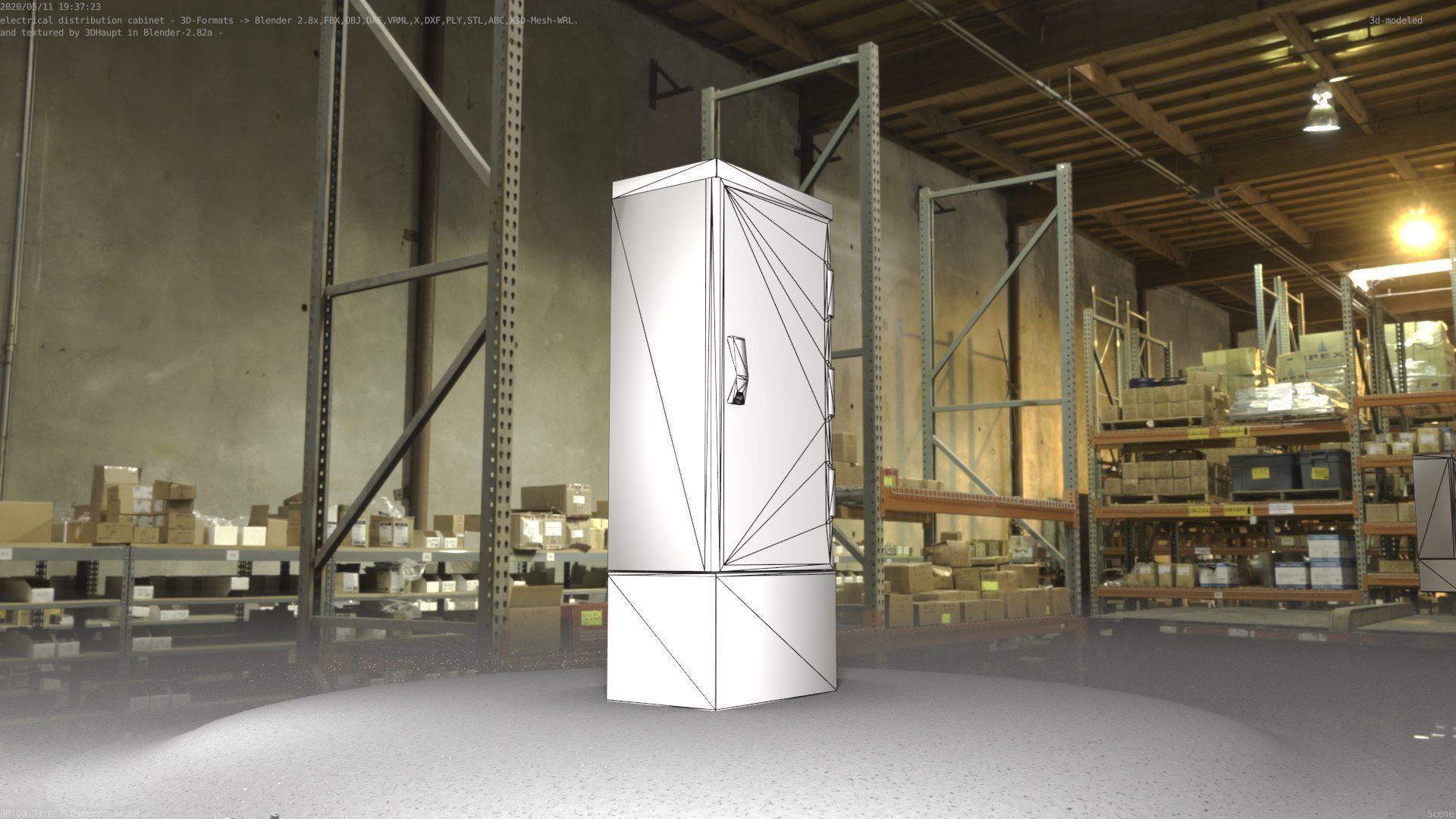 Verteilerschrank 8 refrigerator Low-poly 3D model_97