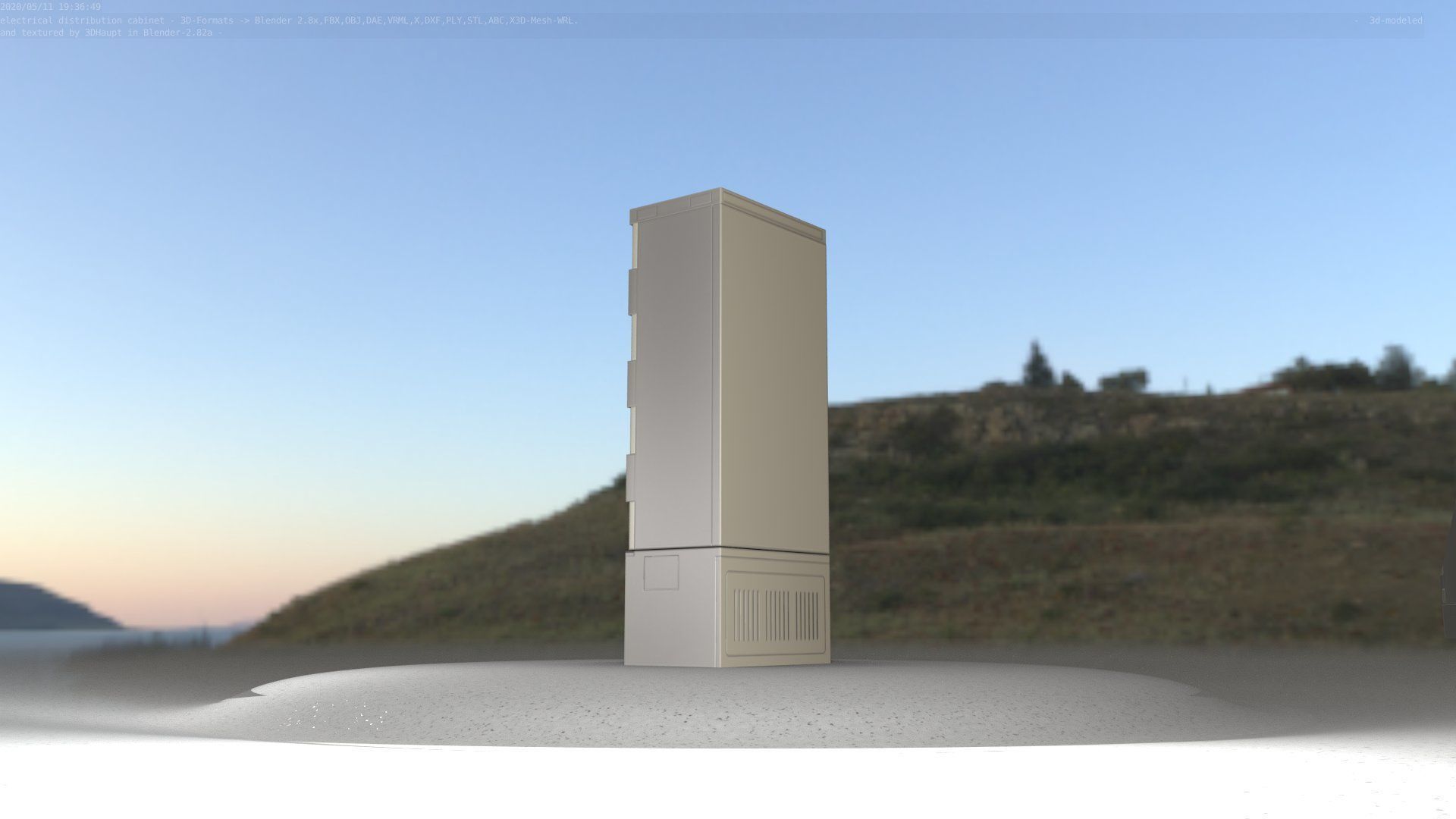 Verteilerschrank 8 refrigerator Low-poly 3D model_58