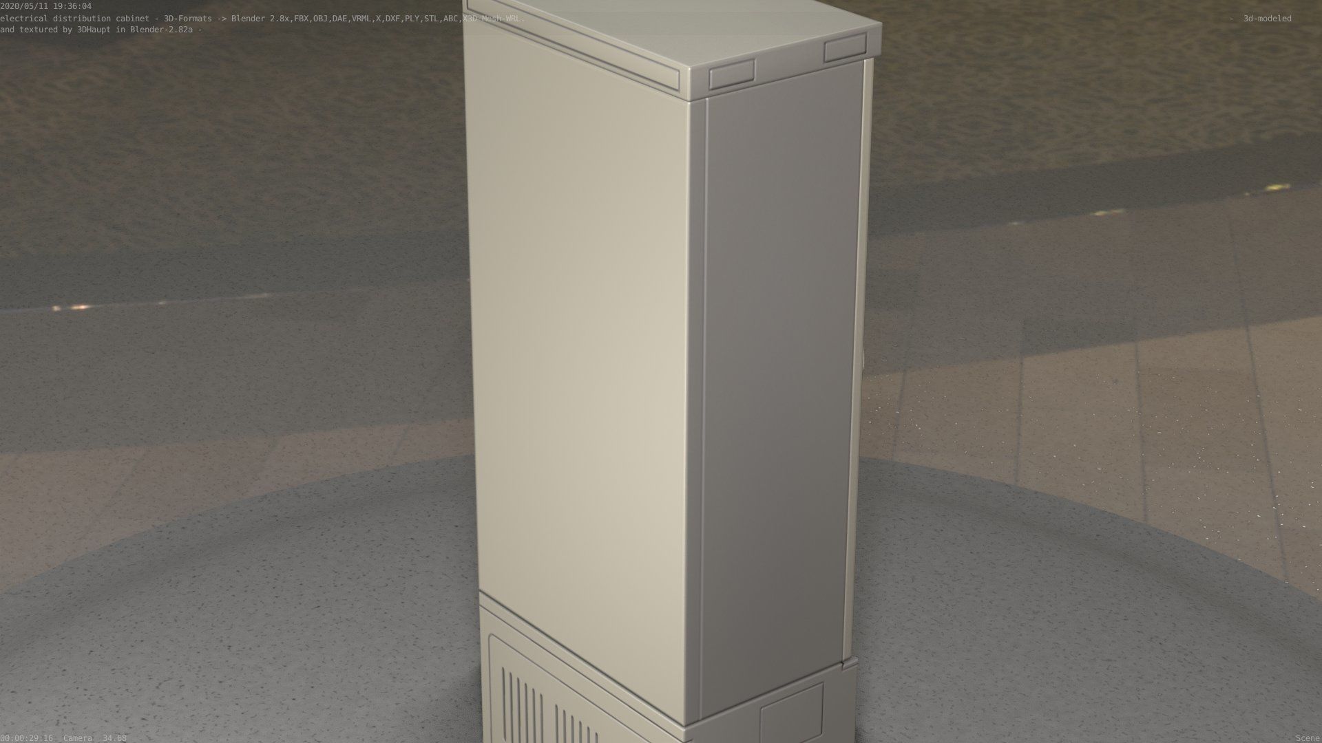 Verteilerschrank 8 refrigerator Low-poly 3D model_13