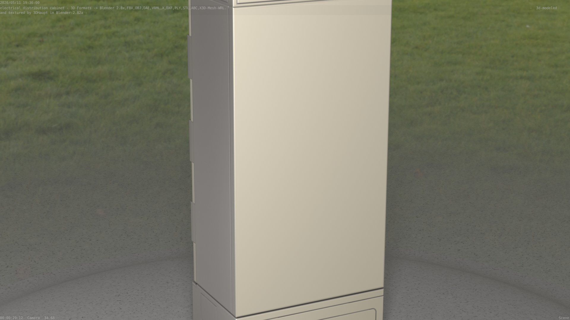 Verteilerschrank 8 refrigerator Low-poly 3D model_9