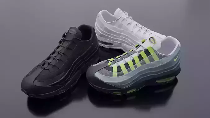 Nike airmax sneaker Low-poly 3D model