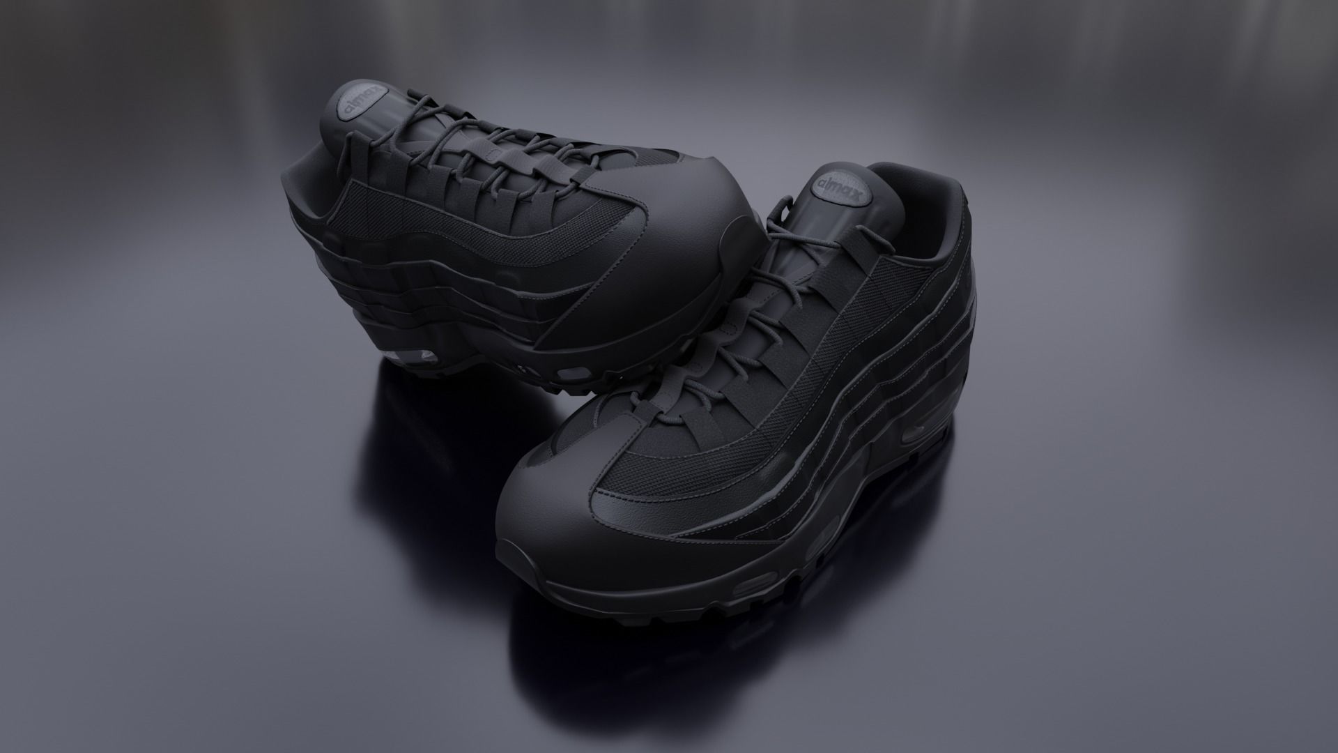 Nike airmax sneaker Low-poly 3D model_10