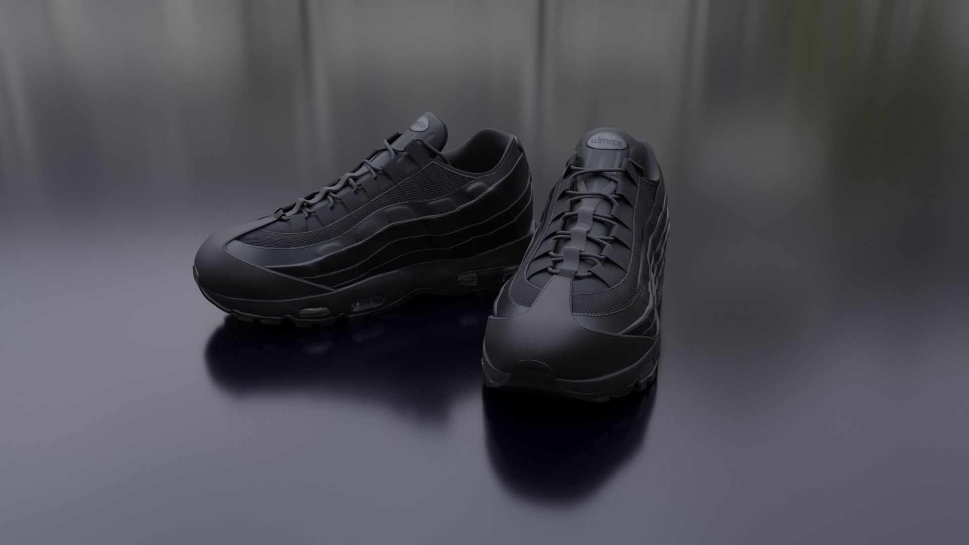 Nike airmax sneaker Low-poly 3D model_13