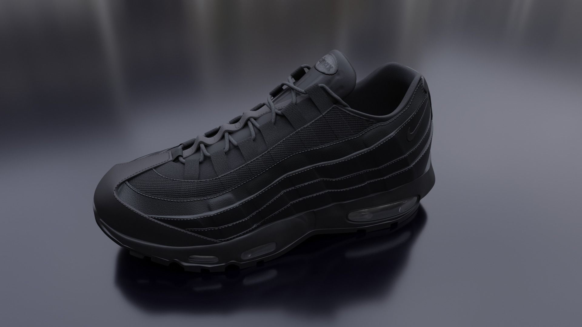 Nike airmax sneaker Low-poly 3D model_9