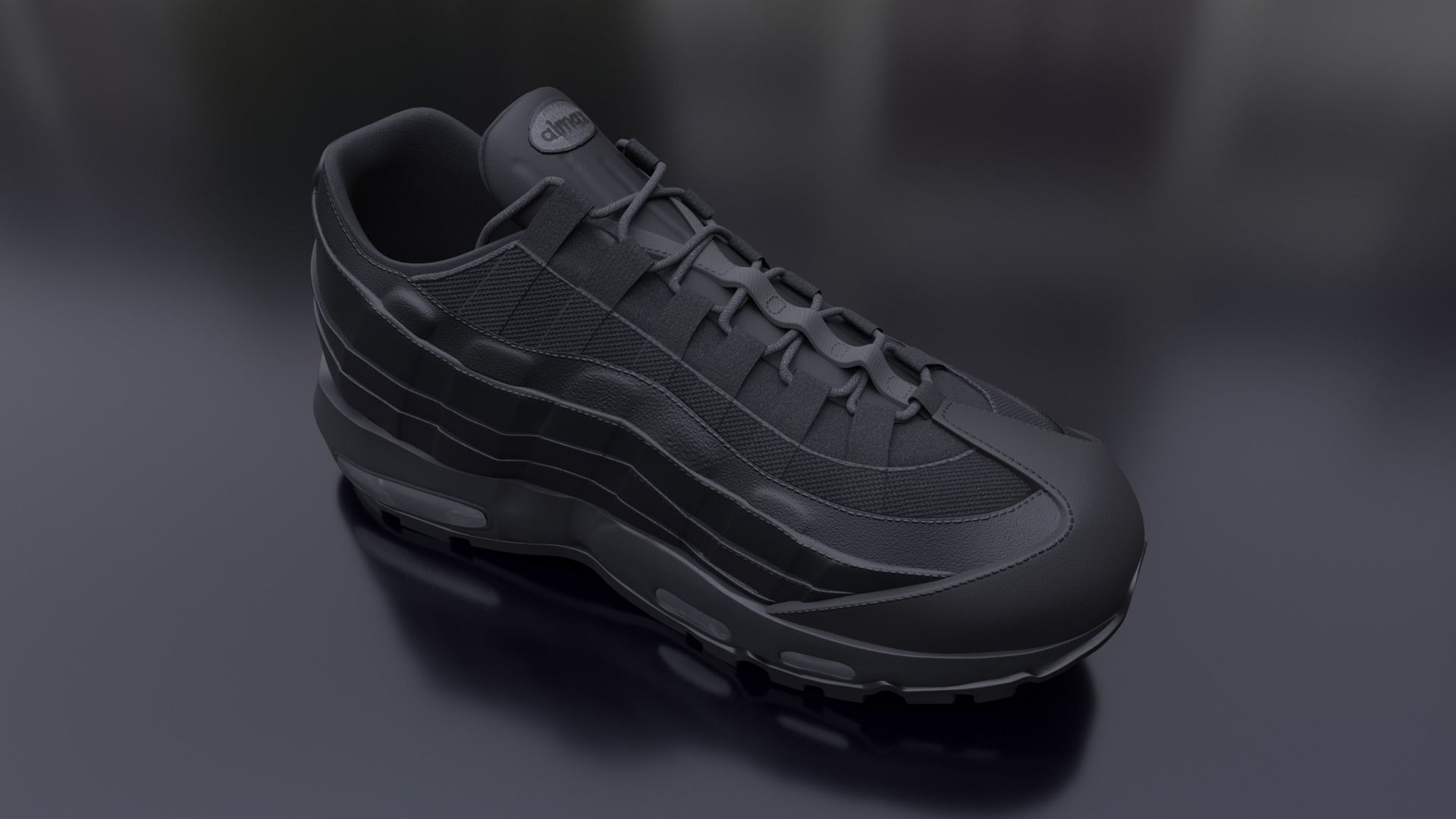 Nike airmax sneaker Low-poly 3D model_12