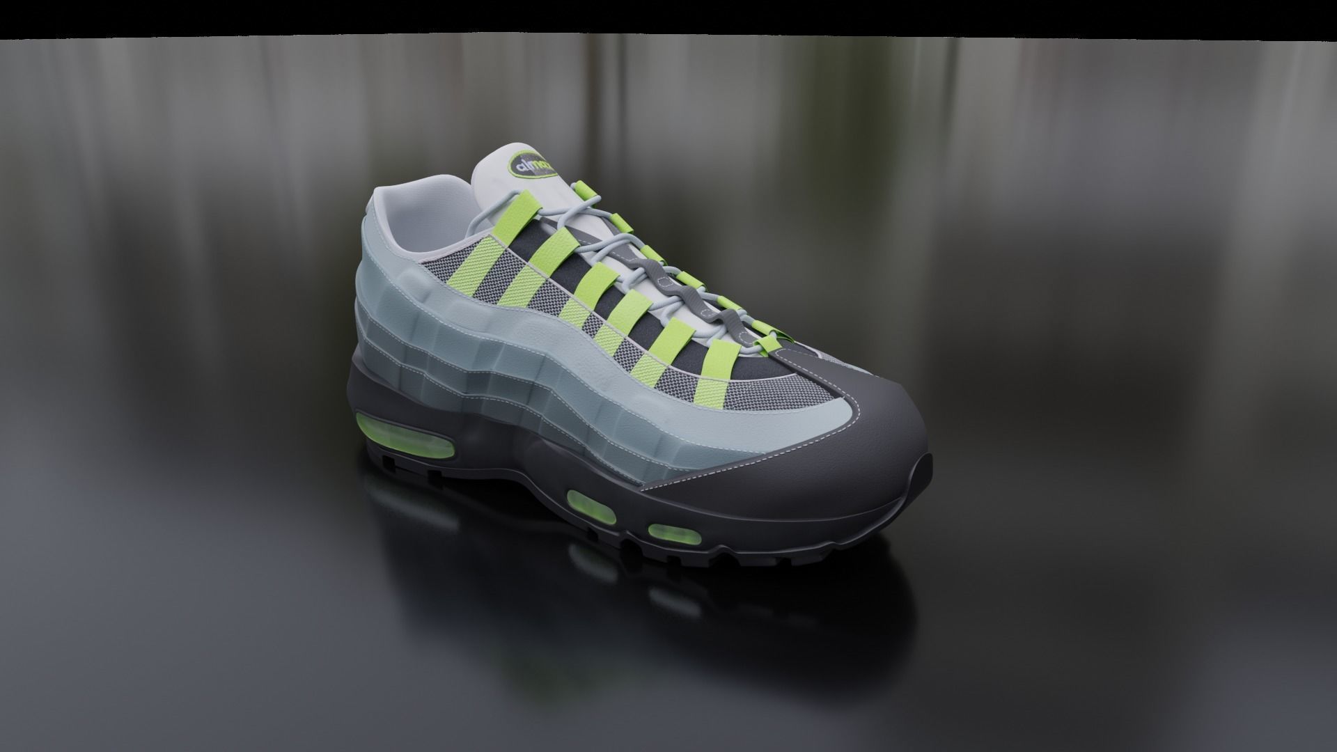 Nike airmax sneaker Low-poly 3D model_8