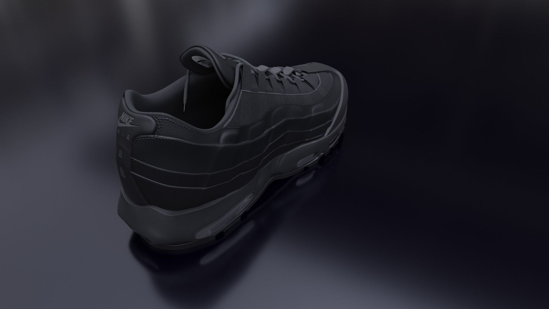 Nike airmax sneaker Low-poly 3D model_11
