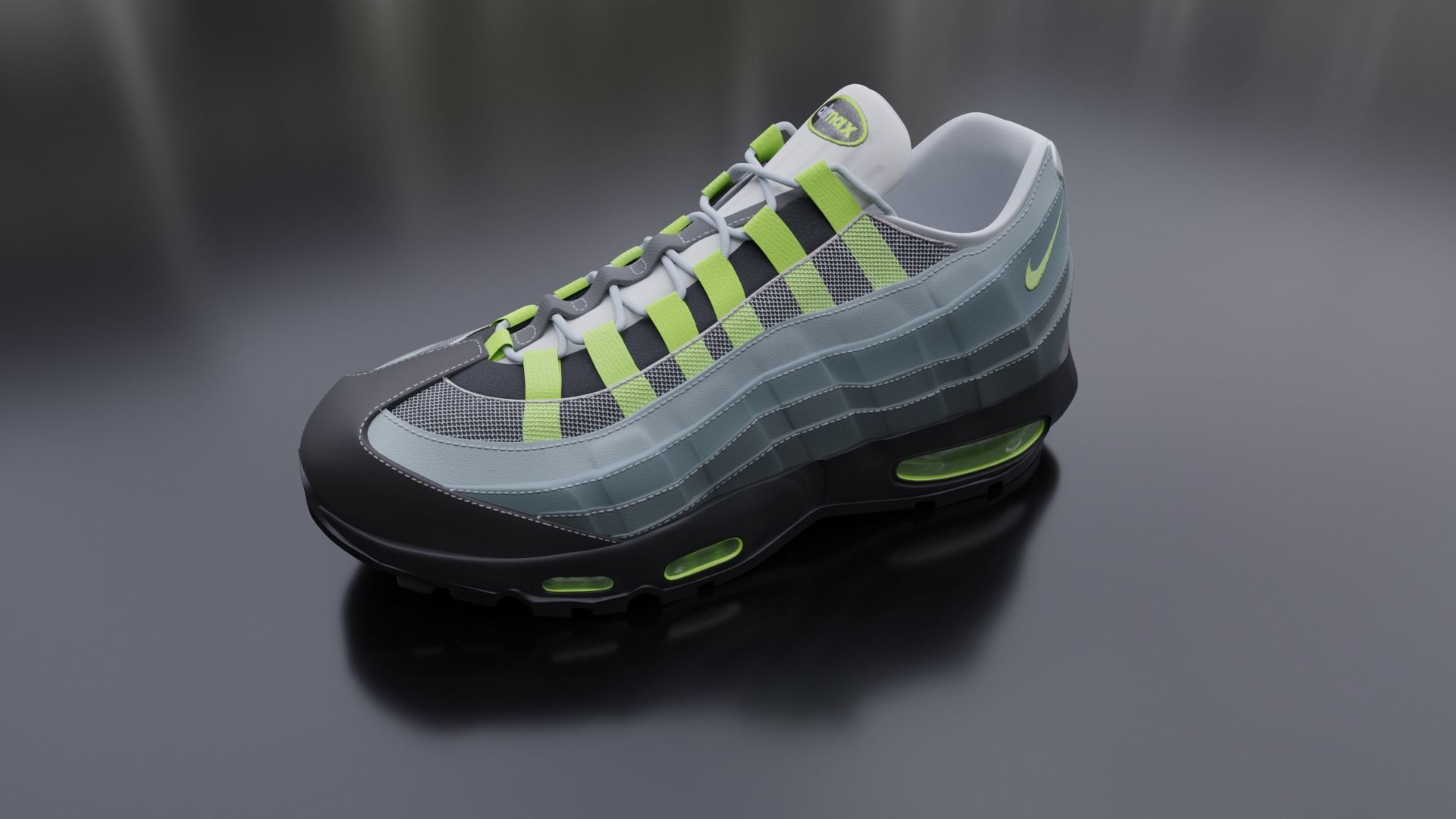 Nike airmax sneaker Low-poly 3D model_2