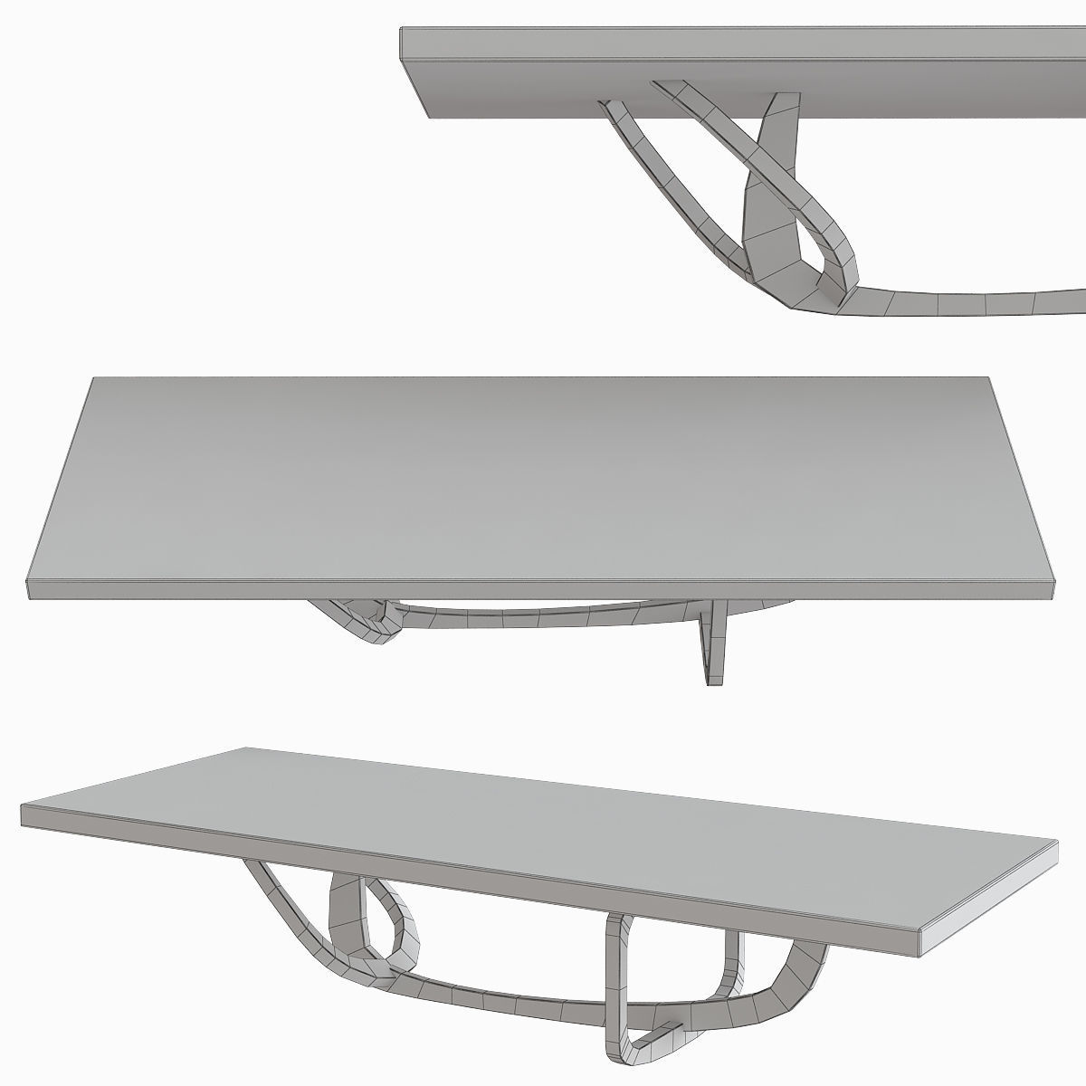 Hudson Furniture - Bangle Dining Table 3d model Low-poly 3D model_1