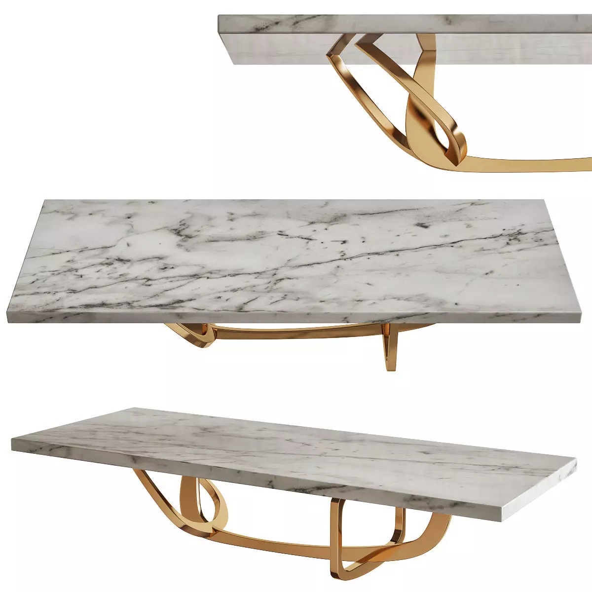 Hudson Furniture - Bangle Dining Table 3d model Low-poly 3D model_0