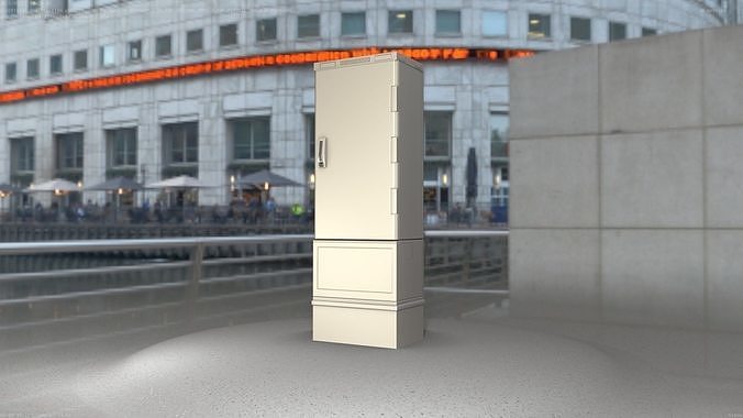 Electrical Distribution Cabinet 10 Low-poly 3D model