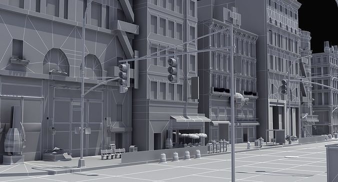 City Park Block 3D model 2