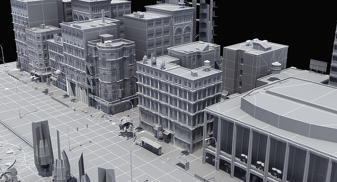 City Park Block 3D model 7